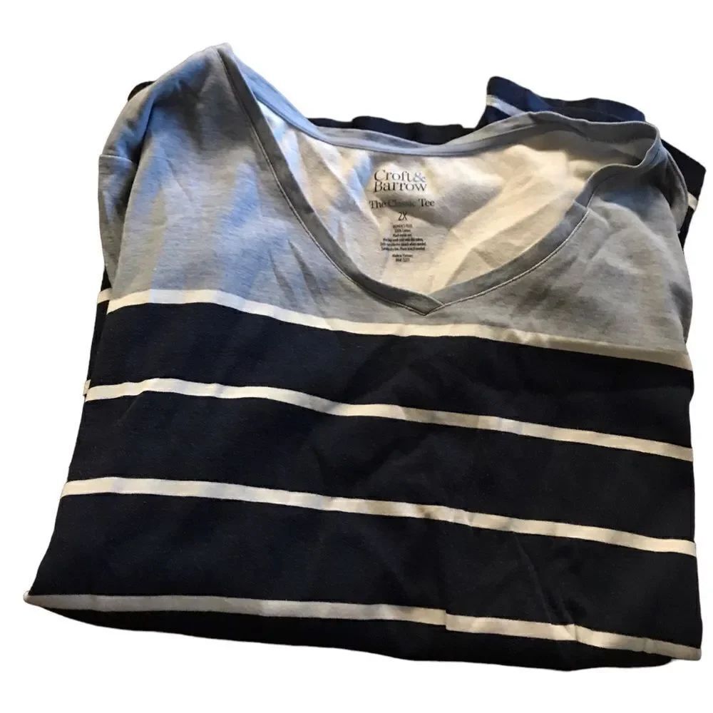 Croft and Barrow size size 2X v necked top excellent condition